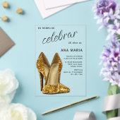 Invitations En Acrylique Sophisticated Gold Spanish Feminine Birthday  (Insitu (Mariage))