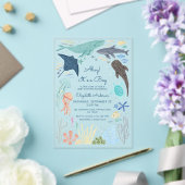 Invitations En Acrylique Sous La Mer Ahoy ! C'est un garçon (Insitu (Mariage))