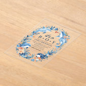 Invitations En Acrylique Sous la mer C'est un Baby shower bleu garçon (Poser)