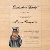 Invitations En Acrylique Spanish graduation  (Recto)