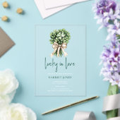 Invitations En Acrylique St Patrick’s Bridal Shower Clover Bouquet (Insitu (Mariage))