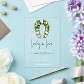 Invitations En Acrylique St Patrick’s Engagement Party Horseshoe (Insitu (Mariage))