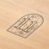 Invitations En Acrylique Stained Glass Style Table Number Eleven (Poser)