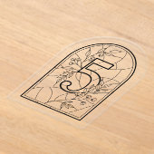 Invitations En Acrylique Stained Glass Style Table Number Five (Poser)