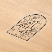 Invitations En Acrylique Stained Glass Style Table Number Four (Poser)