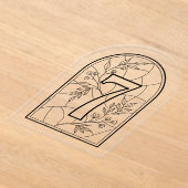 Invitations En Acrylique Stained Glass Style Table Number Seven (Poser)