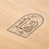 Invitations En Acrylique Stained Glass Style Table Number Twelve (Poser)