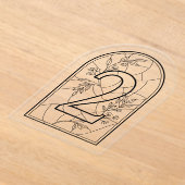 Invitations En Acrylique Stained Glass Style Table Number Two (Poser)