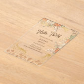Invitations En Acrylique Style bohème 30e fête d'anniversaire (Poser)