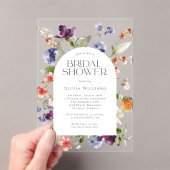 Invitations En Acrylique Stylish Fantasy Floral Bridal Shower (In situ (ordinateur de poche))