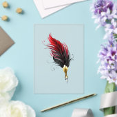 Invitations En Acrylique Stylo rouge en plumes avec nib or (Insitu (Mariage))