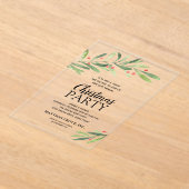 Invitations En Acrylique Succursale et fête de Noël des baies (Poser)