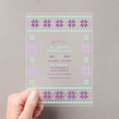 Invitations En Acrylique Sugar Plum Frost Doux moche fête de Noël (In situ (ordinateur de poche))