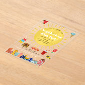 Invitations En Acrylique Summer Neighborhood Block Party (Poser)
