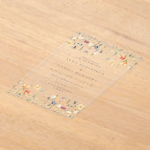 Invitations En Acrylique Summer Wildflower Garden Wedding (Poser)
