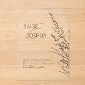 Invitations En Acrylique Sun-Washed Garden Wedding ID1283 (Recto)