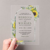 Invitations En Acrylique Sunflower Eucalyptus Arch Wedding (In situ (ordinateur de poche))