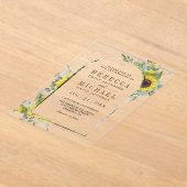 Invitations En Acrylique Sunflower Eucalyptus Arch Wedding (Poser)