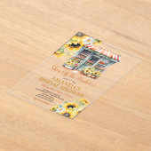 Invitations En Acrylique Sunflowers She's Off The Market Bridal Shower (Poser)