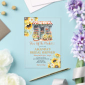 Invitations En Acrylique Sunflowers She's Off The Market Bridal Shower (Insitu (Mariage))