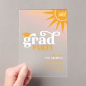 Invitations En Acrylique Sunshine Typographie Graduation Marigold ID1100 (In situ (ordinateur de poche))