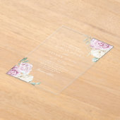 Invitations En Acrylique Superbe Botanique Blanc & Blush Floral Mariage (Poser)