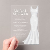 Invitations En Acrylique Superbe Fête des mariées robe blanche (In situ (ordinateur de poche))