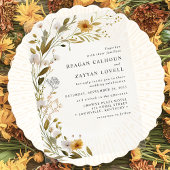 Invitations En Acrylique Superbe Fleur sauvage Rustique Floral Mariage