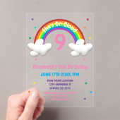 Invitations En Acrylique Sur Cloud 9 ! Anniversaire arc-en-ciel (In situ (ordinateur de poche))