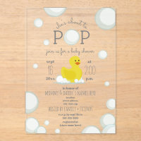 Sur Le Point De Pop Canard Bubble Baby shower Neut