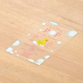 Invitations En Acrylique Sur Le Point De Pop En Caoutchouc Bubbles Baby sho (Poser)