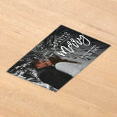 Invitations En Acrylique Sûrement Joyeux Mariage D'Hiver Enregistrer La Dat (Poser)