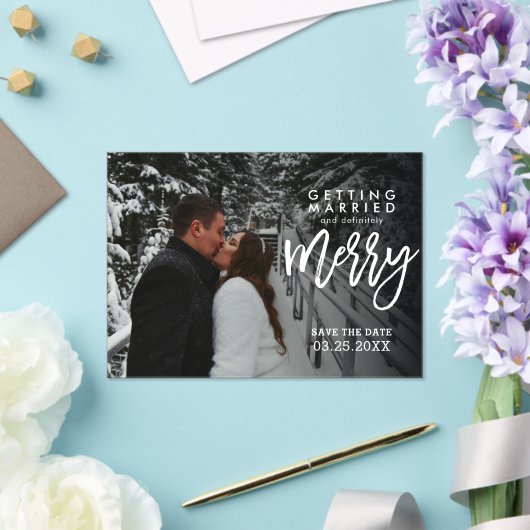 Invitations En Acrylique Sûrement Joyeux Mariage D'Hiver Enregistrer La Dat (Insitu (Mariage))