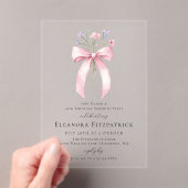 Invitations En Acrylique SURPRISE Fleur sauvage 19e anniversaire Bow rose (In situ (ordinateur de poche))