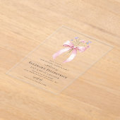 Invitations En Acrylique SURPRISE Fleur sauvage 19e anniversaire Bow rose (Poser)