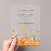 Invitations En Acrylique SURPRISE PARTY ACRYLIC 40E Fleur sauvage Citrouill (In situ (ordinateur de poche))