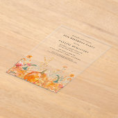 Invitations En Acrylique SURPRISE PARTY ACRYLIC 80E Fleur sauvage Citrouill (Poser)