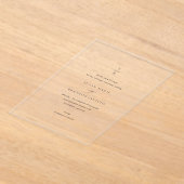 Invitations En Acrylique Susan Elegant Mariage moderne Enregistrer la date (Poser)