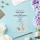 Invitations En Acrylique Sushi Rolls Avec Chopstick Party (Insitu (Mariage))