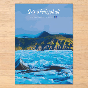 Invitations En Acrylique Svínafellsjökull, Islande - Vue sur le glacier