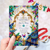 Invitations En Acrylique Sweet15 Papillons d'anniversaire Fiesta Quince en 