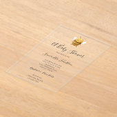 Invitations En Acrylique Sweet Bee Baby Shower  (Poser)