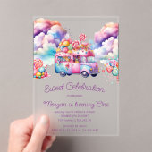 Invitations En Acrylique Sweet Candy Lane Budget d'anniversaire de l'enfant (In situ (ordinateur de poche))