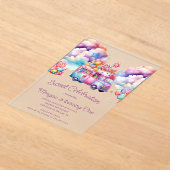 Invitations En Acrylique Sweet Candy Lane Budget d'anniversaire de l'enfant (Poser)