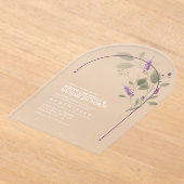 Invitations En Acrylique Sweet Floral Arch Mariage Lilac ID998 (Poser)