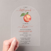 Invitations En Acrylique Sweet Little Peach Anniversaire de enfant Party (In situ (ordinateur de poche))