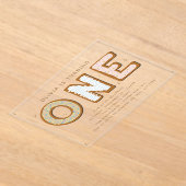 Invitations En Acrylique Sweet ONE 1er anniversaire (Poser)