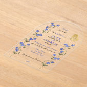 Invitations En Acrylique  Sweet Pea Floral Wedding (Poser)