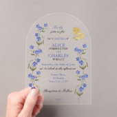 Invitations En Acrylique  Sweet Pea Floral Wedding (In situ (ordinateur de poche))