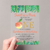 Invitations En Acrylique Sweet Peach Boys 1er anniversaire (In situ (ordinateur de poche))